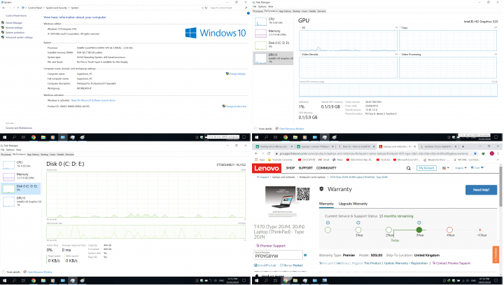 Lenovo Thinkpad T470-Core i5 6th Gen from UK